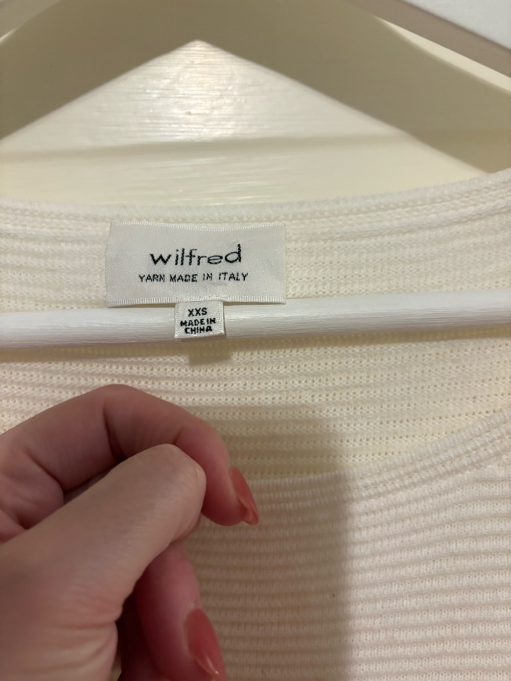 Wilfred Blanchard Cream Ribbed Sweater - Picture 3 of 3